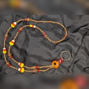 Handmade Lanyard Beaded Artisanal Halloween